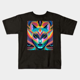 Catgirl DMTfied (29) Kids T-Shirt